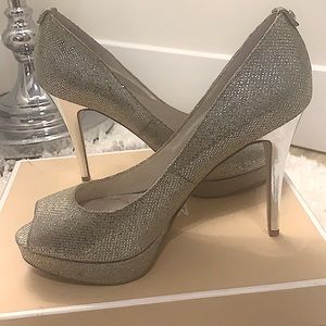 Michael Kors peep toe stilettos